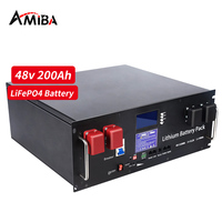 Stock de l'UE stockage d'énergie solaire 51.2v 50ah home rack batteries lithium-ion lifepo4 48v 100ah 200ah 300ah lifepo4 pack batterie
