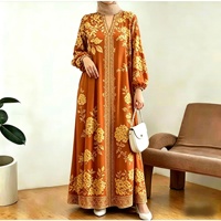 Abaya Modeste Hijab Malaisie, Robe Longue Islamique pour Femme, Col en V, Bordure Dentelle, Manches Longues, Coupe Ample, Robes Musulmanes Ramadan, Abaya Pas Chère