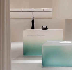 Nhà máy tùy chỉnh thương mại Gradient màu acrylic hiển thị truy cập Matte Acrylic cửa hàng hiển thị dịch vụ tiếp nhận dài truy cập - Product Image 3