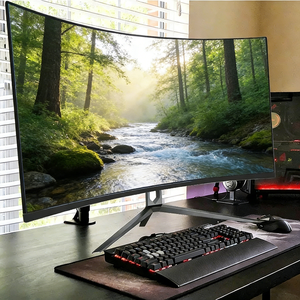 จอคอมพิวเตอร์โค้งขนาด 34 นิ้ว 4K 165Hz สำหรับเล่นเกมส์ ความละเอียด 2K ป้องกันแสงสีฟ้า ดีไซน์โค้งช่วยเพิ่มประสบการณ์การเล่นเกมส์ และลดอาการปวดตา - Product Image 1