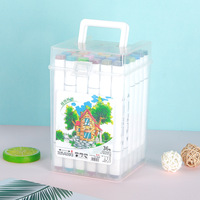 Sélectionnable professionnel intérieur 60 couleurs double art stylos à colorier fine double pointe art alcool pinceau marqueur couleur stylo ensemble