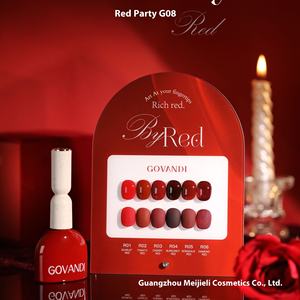2024 Govadni nouvelle série rouge vernis à <span class=keywords><strong>ongles</strong></span> colle 6 couleurs pour noël nouvel an LED Source de lumière transfrontalière petit ensemble bouteille - Product Image 2