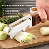 Handmatige 304 roestvrijstalen veilige uien snijder, multifunctionele rasp, flesopener, keuken gadget