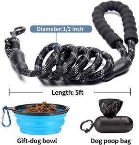 Corda retrátil para cachorros, conjunto de corda retrátil com alça acolchoada confortável para animais de estimação - Product Image 2