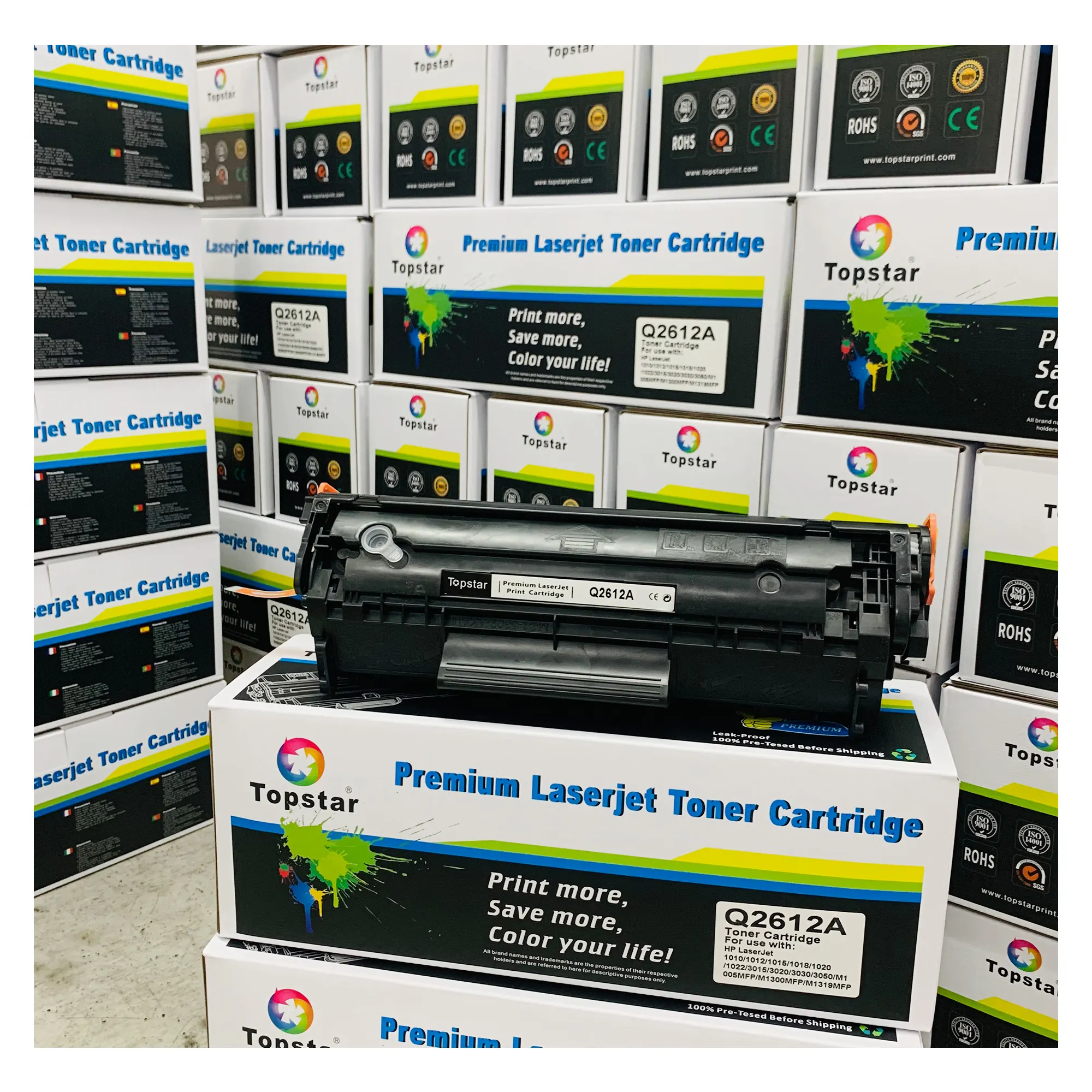 Topstar pencetak kompatibel Q2612A 2612A 12A cartridge Toner untuk HP Laserjet 1010/1012/1018/1015/3030/3020/3015/1020