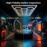 Grille LED hexagonale classique à 14 trous en nid d'abeille |   Éclairage électrique AC100-240V 4,8 m, CRI élevé, blanc lumière du jour, acier inoxydable |   PB-ZT6101 Voiture