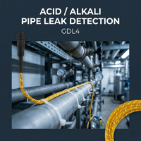 Câble de détection de fuite d'eau IP ABS à faible taux de fausse alarme, 6 mm, résistance à la rupture 90 kg, fil de détection jaune pour salle de serveurs