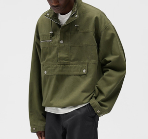 <span class=keywords><strong>Giacca</strong></span> da uomo verde oliva invernale spessa ed ecologica con Multi tasche frontali regolabili con coulisse resistente al vento - Product Image 2