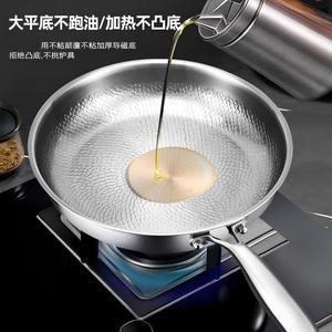 Stainless Steel Hammered <b>Frying</b> <b>Pan</b> 12 Inch Durable Round Non-Stick <b>Pan</b> For Steak <b>Egg</b> Cooking Household Use - Product Image 5
