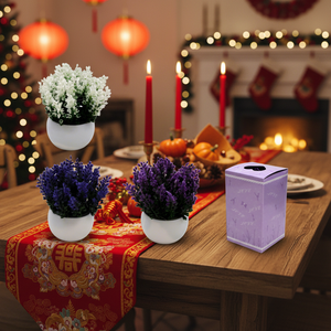 Bonsái Artificial de Alta Calidad, 48 Piezas/Caja, 5.5x3.5 Pulgadas, Lavanda Artificial en Maceta, Decoraciones para Acción de Gracias y Año Nuevo Chino - Product Image 3