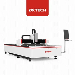 Dxtech mesin pemotong Laser serat Cnc, lembaran logam besi Stainless Steel aluminium 6000w