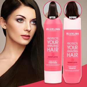 LUXLISS Nanoplastia Bond Repair Shampoo & Balsamo <span class=keywords><strong>Ricostruttivo</strong></span> per Capelli Naturali <span class=keywords><strong>Trattamento</strong></span> <span class=keywords><strong>Cheratina</strong></span> Proteica per Salone - Product Image 1