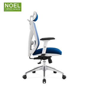 <span class=keywords><strong>Fauteuil</strong></span> de bureau pivotant confortable à dossier haut en maille avec accoudoirs 3D réglables – Chaise de bureau ergonomique - Product Image 3