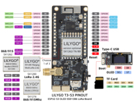 Module de développement sans fil LILYGO T3S3 V1.2 Meshtastic ESP32-S3 LoRa 868/915Mhz 2.4G WiFi Bluetooth avec écran OLED de 0.96''