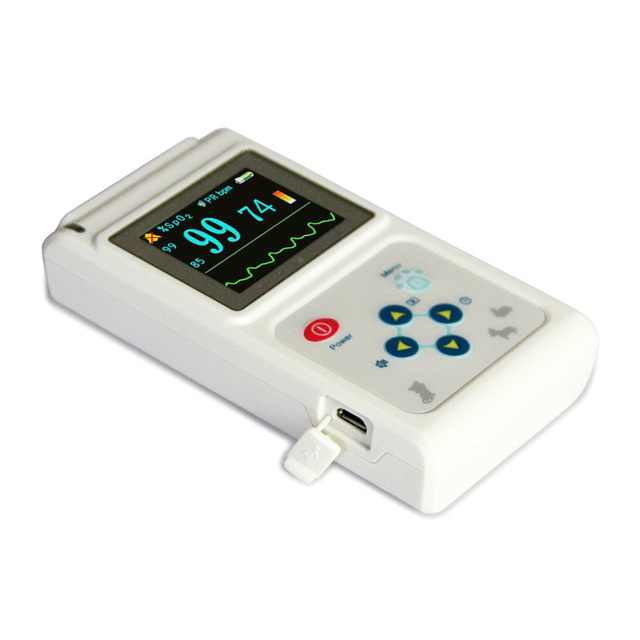 Factory Direct Sales Pet Vet Pet Animal Patient Monitor Handheld Veterinary Blood Oxygen Pulse Oximeter