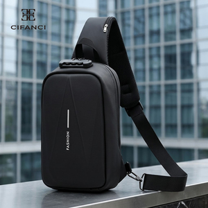 Novo estilo elegante elegante versátil grande capacidade multifuncional impermeável <span class=keywords><strong>anti</strong></span> roubo personalizável logotipo saco de peito dos homens - Product Image 1