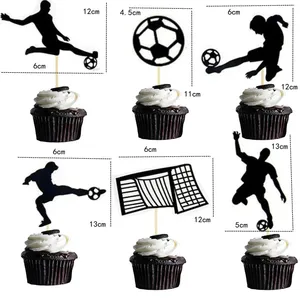 Creative design sport theme double layer football paper cake decorating tools Tooper Boy Home Party Cake Decoration