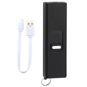 Wholesale Black Mini LED USB Flashlight Compact Lightweight Designed for Women Keychain Sabre Lightable Promotional Flashlights