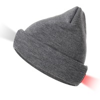 Bonnet LED en tricot acrylique, double éclairage avant blanc arrière rouge, pour course en extérieur, cyclisme, hiver, chaleur, unisexe, personnalisable OEM ODM