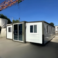 Maison conteneur transportable et extensible, aménagement multi-pièces pour camping en plein air, villa, solution de logement préfabriqué à faible coût