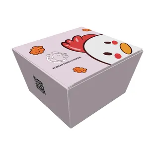 Cartão personalizado Fast Food Takeaway Fried Chicken Chips Caixa Pop-corn, Nuggets Assado Asa E Caixa De Bolo Fry Food Box/