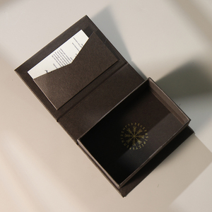 Premium Espresso Rigid Cardboard Packaging <b>Box</b> <b>Magnetic</b> Closure with Built-in Card Holder Slot - Product Image 3