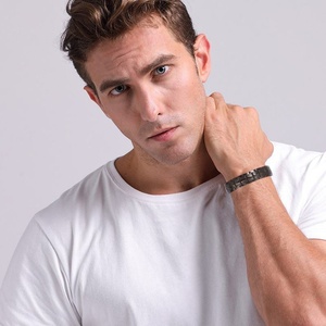 Matt Finished Titanium Magnetic Bracelets Germanium Energy <b>Mens</b> Bracelets - Product Image 5