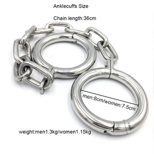 Esposas Circulares de <span class=keywords><strong>Acero</strong></span> Inoxidable con Cadena, Dispositivo de Bondage Corporal, Juguete Sexual Fetiche BDSM <span class=keywords><strong>para</strong></span> Mujeres y Hombres - Product Image 5