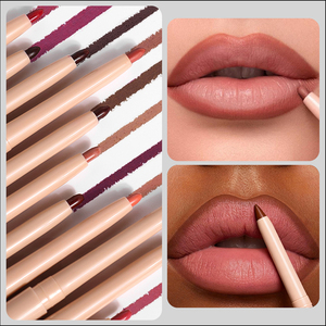 Crayon <span class=keywords><strong>contour</strong></span> des lèvres mat et waterproof à faible MOQ, 12 couleurs, avec logo personnalisé, pour le visage et les lèvres - Product Image 1