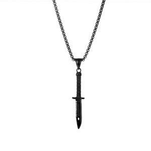 สร้อยคอเหล็กกล้าไร้สนิม Shopify จี้รูปมีดดาบอสซิสเซนส์ เครื่องประดับ - Product Image 3