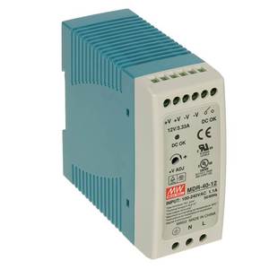 มีนเวลล์ MDR-40-24 24V แหล่งจ่ายไฟแบบสวิตชิ่งเอาต์พุตเดี่ยว 85-264V อินพุต AC - Product Image 2