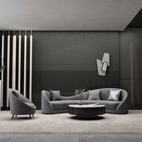 Ensemble de canapés de salon de luxe au design italien pour meubles de maison canapé 7 places incurvé sectionnel pour réception d'hôtel