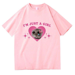 Gran oferta, Camiseta básica de cuello redondo de estilo americano, Top de manga corta de verano Unisex, Camiseta holgada con estampado de gran tamaño para mujer - Product Image 6