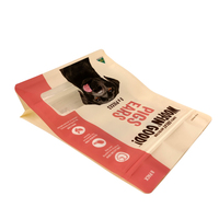 Sachet Doypack Personnalisé en BOPP/PET avec Fermeture Zip Thermoscellable, Imprimé par Héliogravure, Emballage Alimentaire Jetable de Qualité Alimentaire pour Grains de Café et Stockage Alimentaire