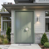 Porte en aluminium moderne simple, isolée thermiquement, certifiée NFRC, étanche et insonorisée, sur mesure pour appartement et bureau