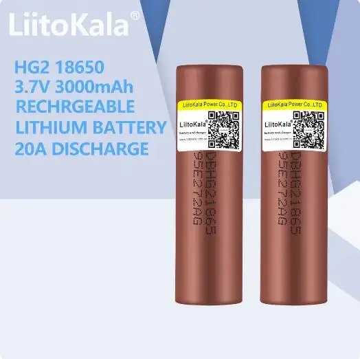 Liitokala hot new original 3.7v 18650 hg2 3000mah batterie ricaricabili al litio 30a a a scarica continua per utensili elettrici drone