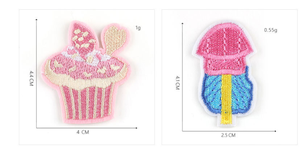 น่ารักสีสันคัพ<span class=keywords><strong>เค้ก</strong></span>ไอศครีมออกแบบเย็บปักถักร้อยแ<span class=keywords><strong>พ</strong></span>ทช์สิ่งทอสำหรับเสื้อผ้าเด็ก - Product Image 5