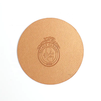 Fabriqué en Chine Sets de table ronds en cuir PU personnalisés Sous-verres Tapis de table Sous-verres en cuir pour boissons