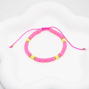 בוהו שיק קשת פולימר צמיד עבור נשים, גברים, עם שרשרת תואמת, עיצוב קשר לחליפים, מתנה תכשיטים משב הקיץ. - Product Image 6