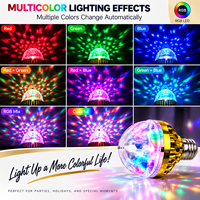 Ampoule LED RGB E27 à rotation automatique, lumière de fête, 220V, boule magique colorée pour KTV, DJ, club, maison, fête de Noël