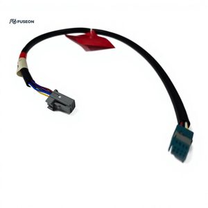 Faisceau de câblage multi-capteurs pour moteur automobile, tube ondulé, connecteur cyan, faisceau de câblage personnalisé OEM 12V 24V - Product Image 2