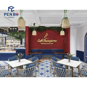 Moderna decorazione del bancone della caffetteria soluzione espositiva per decorazioni da Bar al dettaglio negozio di panetteria infissi <span class=keywords><strong>Cafe</strong></span> Interior Design - Product Image 2