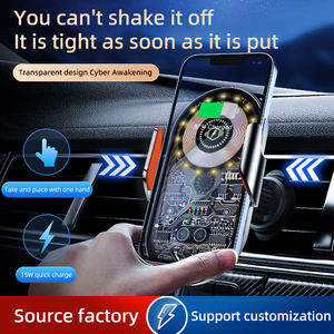 Supporto per <span class=keywords><strong>Telefono</strong></span> da Auto Stile Punk con Caricatore Wireless Ricaricabile e Supporto per Navigazione per Bocchetta dell'Aria dell'Auto - Product Image 3