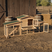 Casa/Jaula Moderna Cuadrada de Madera para Mascotas OEM con Cierre Push-Up, Impermeable, Ecológica, Reciclable, Transportín Exterior para Conejos