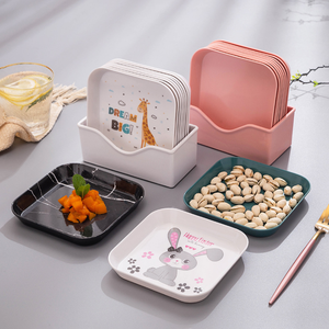 Cocina verduras <span class=keywords><strong>de</strong></span> plástico cuadrado cena <span class=keywords><strong>de</strong></span> melamina plato - Product Image 4