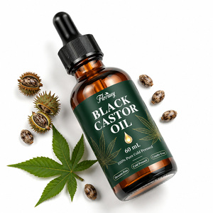 Huile de ricin noire végétalienne à froid pour cheveux secs, bouclés et crépus, conditionne en profondeur, scelle les pointes fourchues, rehausse la brillance, épaissit les cheveux, qualité salon - Product Image 1