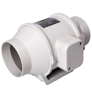 Sıcak satış düşük gürültü 4 ''5'' plastik Inline kanal Fan 2 hız seviyeleri kontrol egzoz fanı