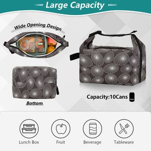 Sac isotherme réutilisable imperméable à motif coquillage Opihi hawaïen, sac de transport alimentaire portable personnalisé, petit sac à lunch isotherme - Product Image 4
