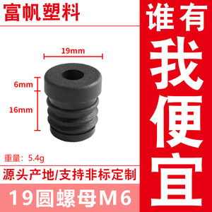 Tapón redondo Fufan de 19 mm con rosca M6 para patas ajustables de muebles - Product Image 5