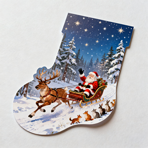 Minimalist ren geyiği noel kalıp kesim kartları | Çizgi sanat ren geyiği, siyah-beyaz, pürüzsüz, Modern promosyon, kolay toplu satın - Product Image 2